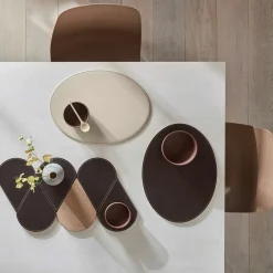 Freeform Tischset oval 45x34cm beigebraun^ Tischsets