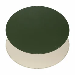 Tischsets>Freeform Tischset oval 45x34cm beigegrün