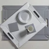 Dekoration|Tabletts>Freeform Wendetablett 45x35cm weißgrau