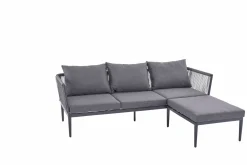 Gartensofa Set 3 tlg. grau^ Gartenlounge Sets