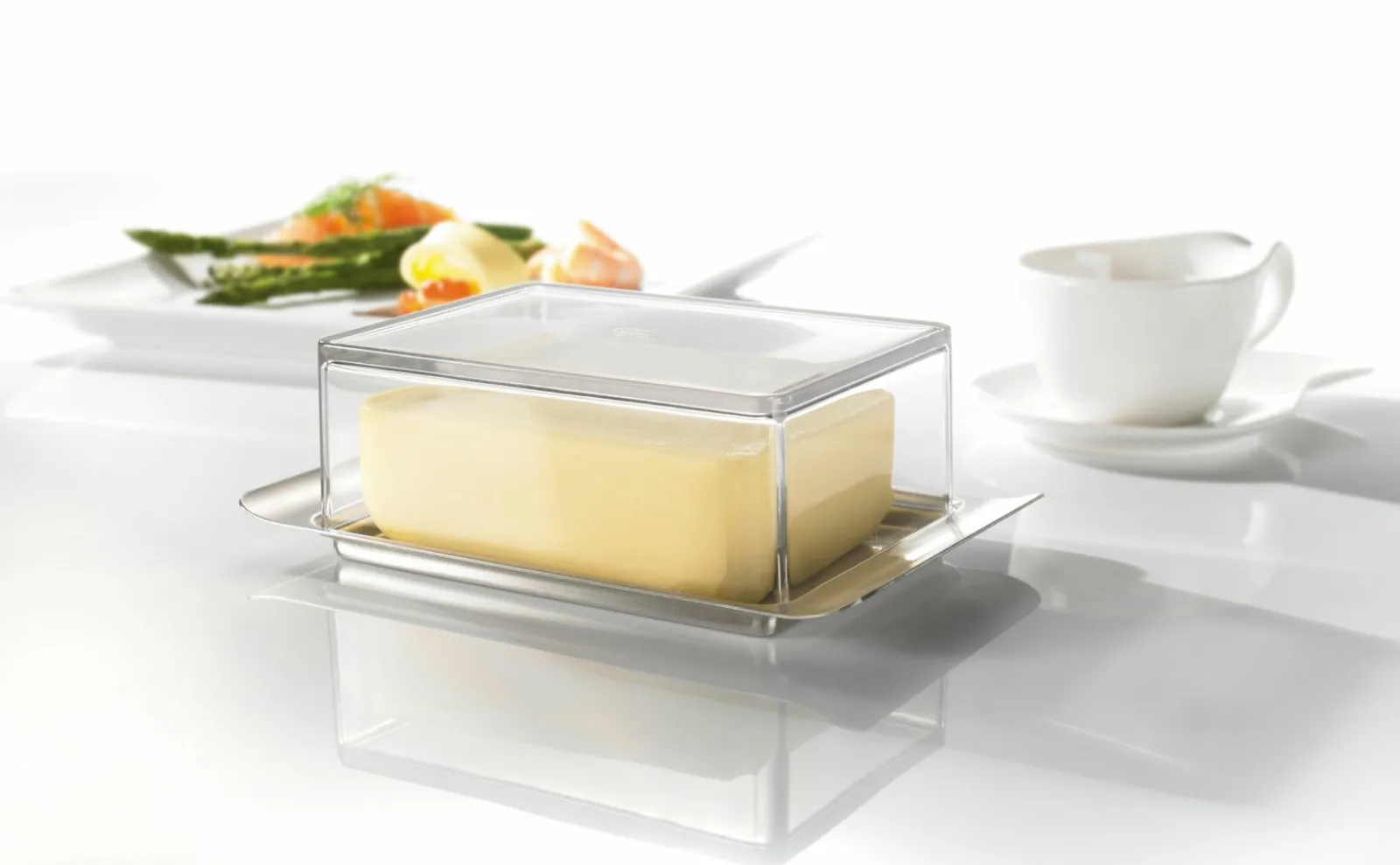 Gefu Butterdose 250g silberfarben^ Serviergeschirr