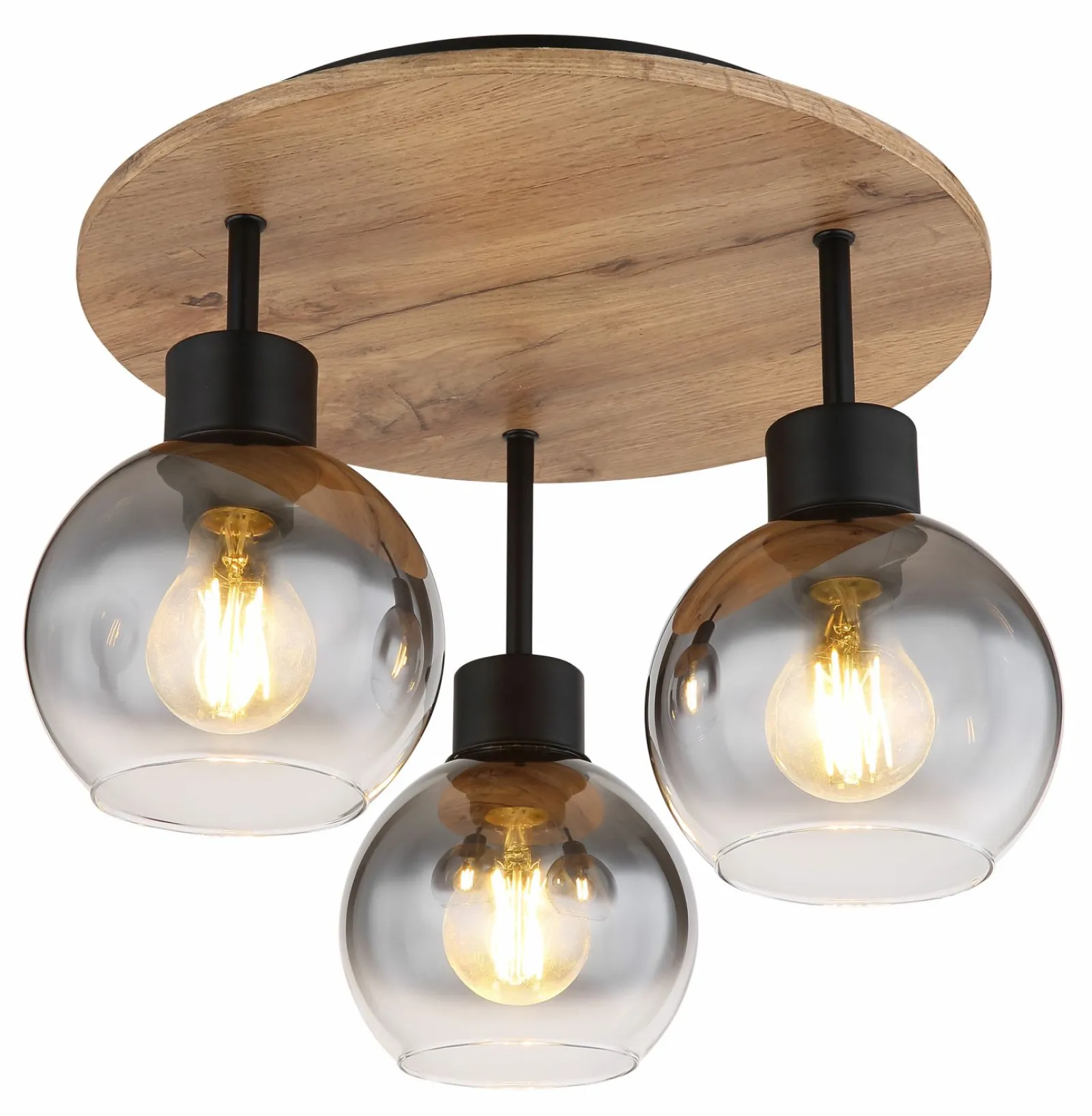 Deckenleuchten>Globo LED-Deckenleuchte 3flg schwarz
