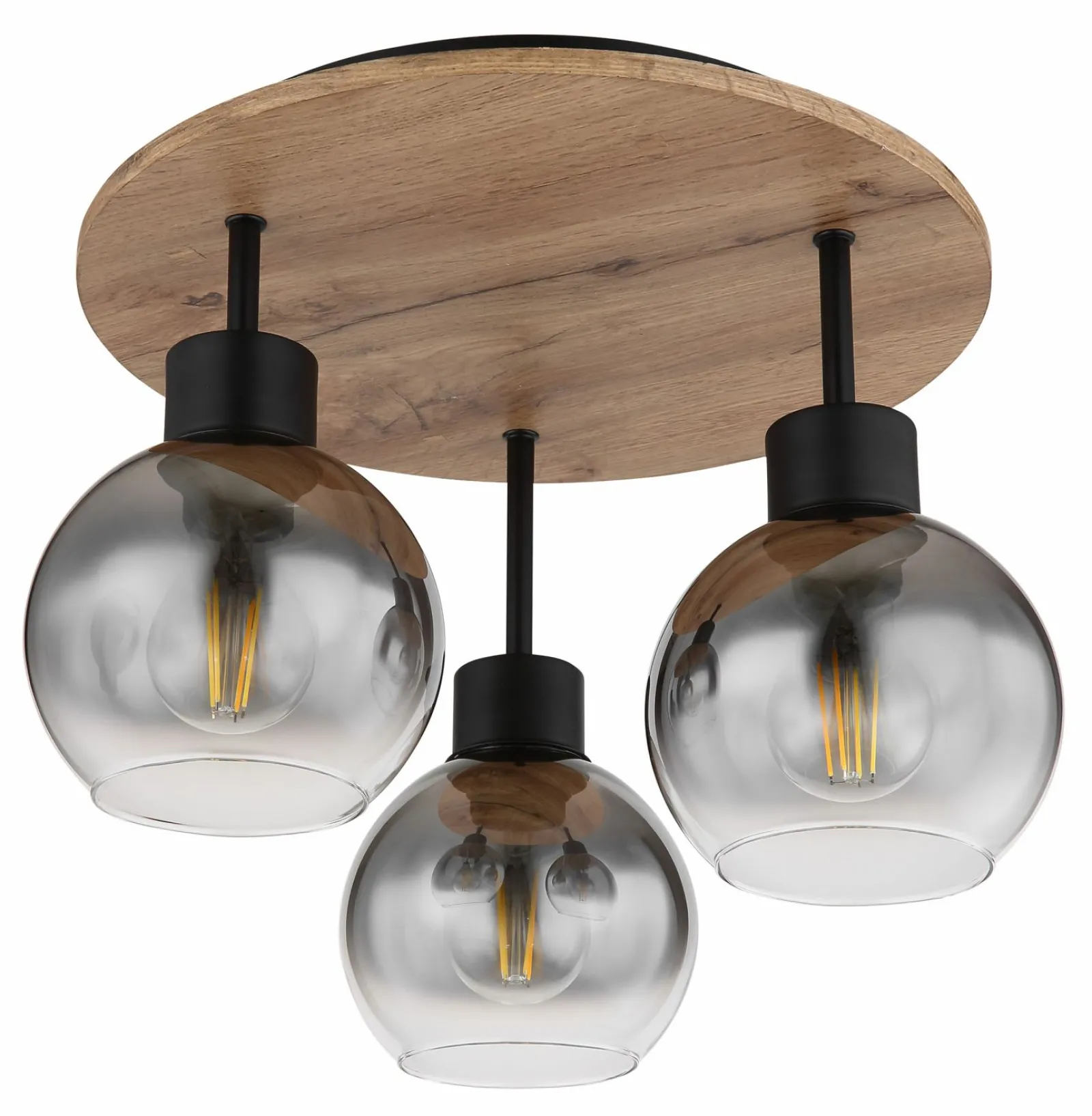 Deckenleuchten>Globo LED-Deckenleuchte 3flg schwarz