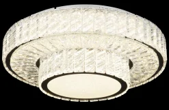 Globo LED-Deckenleuchte 1flg silberfarbentransparent^ Deckenleuchten