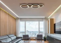 Deckenleuchten>Globo LED-Deckenleuchte 1flg braunmehrfarbigschwarz