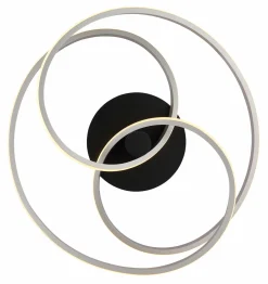 Globo LED-Deckenleuchte 1flg schwarzsilberfarben^ Deckenleuchten