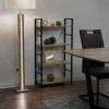 Stehleuchten>Globo LED-Stehleuchte 2flg braunbeige