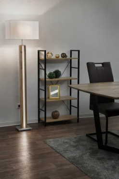 Stehleuchten>Globo LED-Stehleuchte 2flg braunbeige