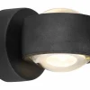 Globo LED-Wandleuchte 2flg schwarz^ Wandleuchten
