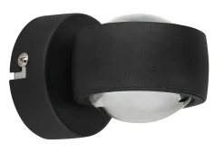 Globo LED-Wandleuchte 2flg schwarz^ Wandleuchten