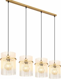 Pendelleuchten>Globo Pendelleuchte 4flg goldfarben