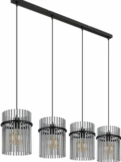 Globo Pendelleuchte 4flg schwarz^ Pendelleuchten
