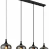 Globo Pendelleuchte 4flg schwarz^ Pendelleuchten