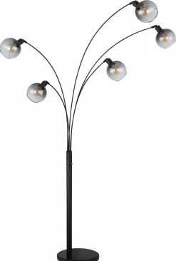Globo Stehleuchte 5flg schwarzgrau^ Stehleuchten