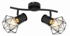 Globo Strahler 2flg schwarz^ Deckenleuchten
