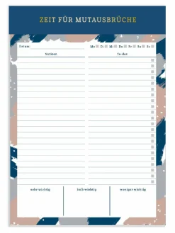 Grafik Werkstatt Tages-To-Do Block weiß^ Dekoration