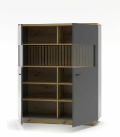 Kommoden & Sideboards> Highboard grau