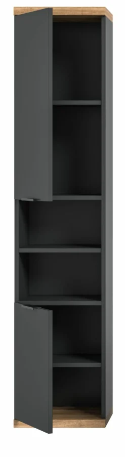 Hängeschrank schwarzgraubraun^ Badmöbel