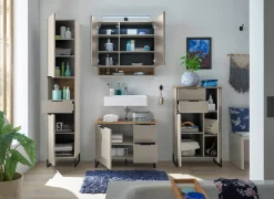 Badmöbel> Hochschrank beige