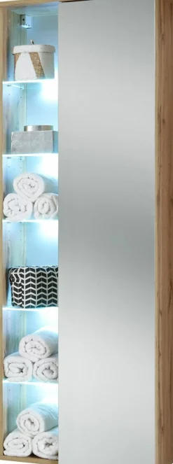 Badmöbel> Hochschrank braun