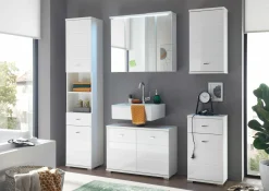 Hochschrank weiß^ Badmöbel