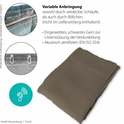 Gardinen-Vorhänge>Indes-Fuggerhaus Schlaufenschal braun