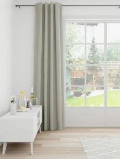 Indes-Fuggerhaus Schlaufenschal beige^ Gardinen-Vorhänge