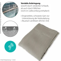 Indes-Fuggerhaus Schlaufenschal beige^ Gardinen-Vorhänge