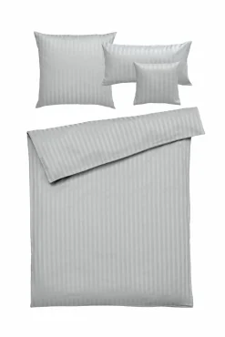 Jacquard Bettwäsche>Inspiration Home Satin-Bettwäsche silberfarben