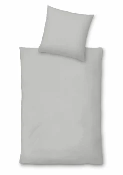 Satin>Inspiration Home Satin-Bettwäsche silberfarben