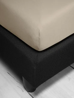 Irisette Jersey-Spannbetttuch braun^ Bettlaken
