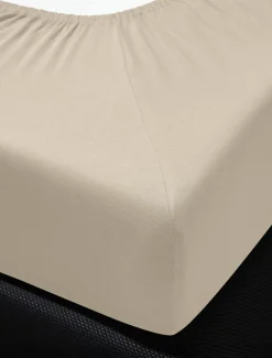 Irisette Jersey-Spannbetttuch braun^ Bettlaken