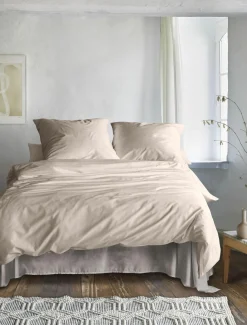 Satin>Irisette Satin-Bettwäsche braun