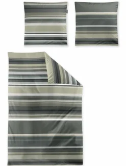 Satin>Irisette Satin-Bettwäsche grün