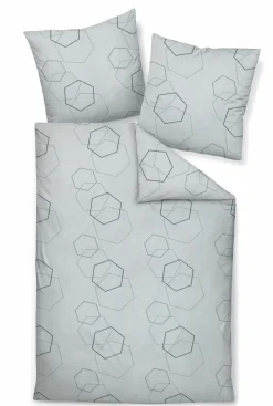 Satin>Janine Mako-Satin-Bettwäsche grün