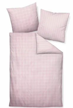 Satin>Janine Mako-Satin-Bettwäsche weißpink