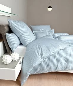 Janine Mako-Satin-Bettwäsche blau^ Satin