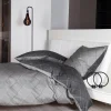 Satin>Janine Mako-Satin-Bettwäsche grau