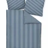 Satin>Janine Mako-Satin-Bettwäsche blau