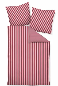 Janine Mako-Satin-Bettwäsche rot^ Satin