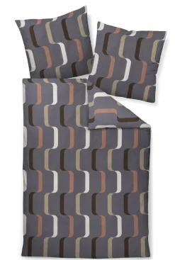 Janine Mako-Satin-Bettwäsche braun^ Satin
