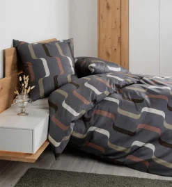 Janine Mako-Satin-Bettwäsche braun^ Satin