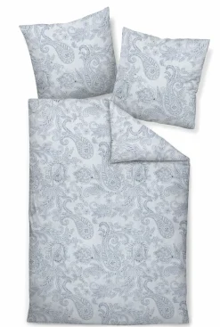 Janine Renforce-Bettwäsche blau^ Linon-Renforce|Biber