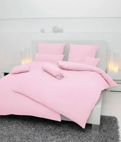 Janine Seersucker-Bettwäsche weißpink^ Seersucker