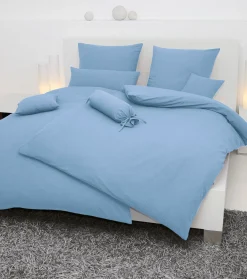 Seersucker>Janine Seersucker-Bettwäsche blau