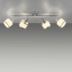 JUST LIGHT Deckenleuchte 4flg silberfarben^ Deckenleuchten
