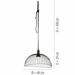 JUST LIGHT LED-Akku-Pendelleuchte 1flg schwarz^ Außen Dekobeleuchtung|Außenleuchten