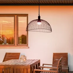 JUST LIGHT LED-Akku-Pendelleuchte 1flg schwarz^ Außen Dekobeleuchtung|Außenleuchten