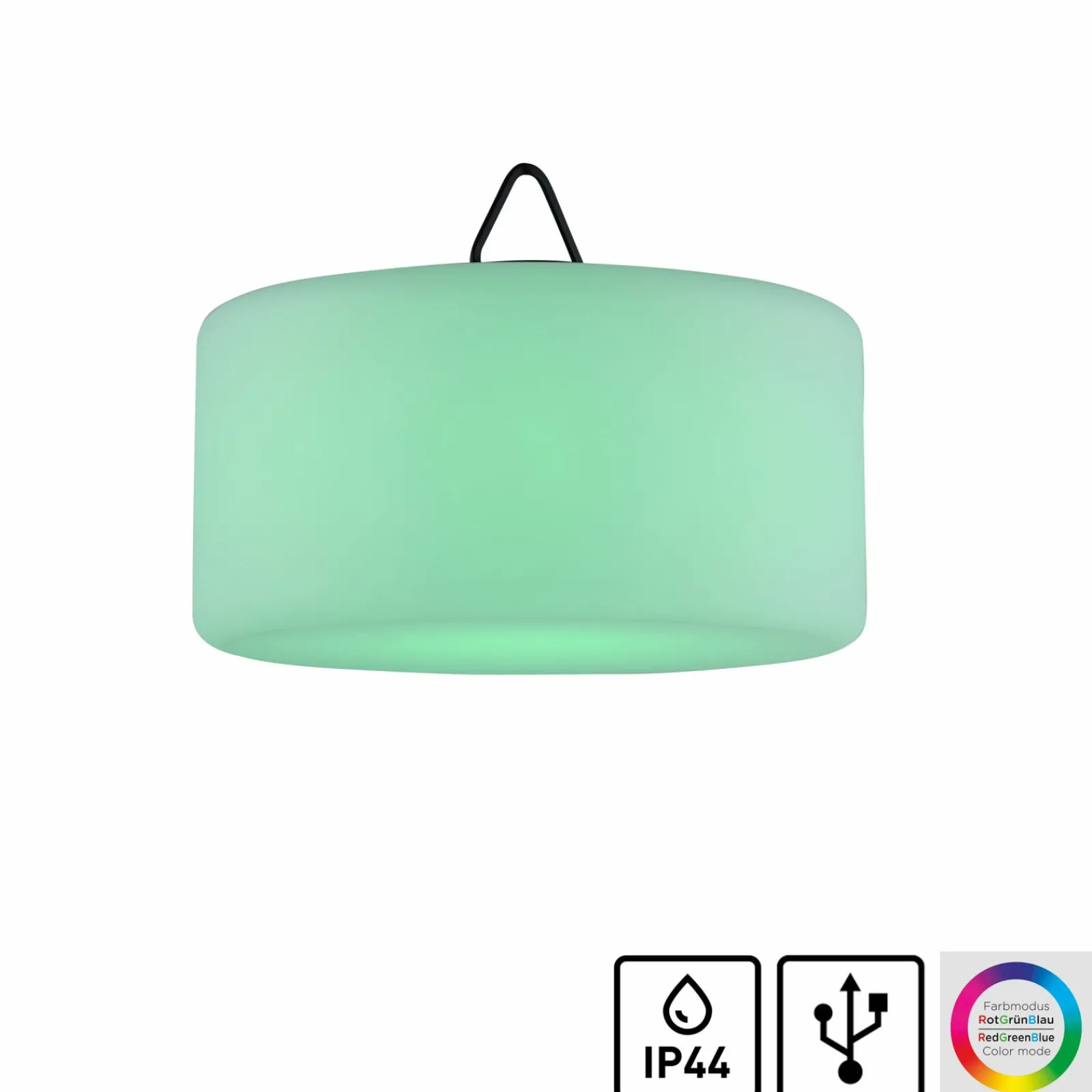 Außen Dekobeleuchtung|Außenleuchten>JUST LIGHT LED-Akku-Pendelleuchte 1flg schwarz