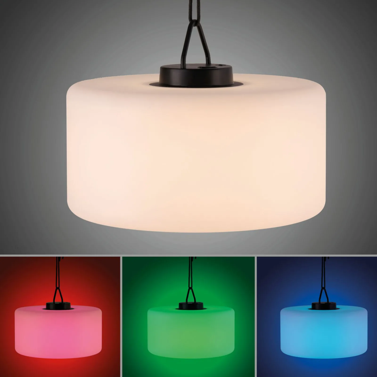 Außen Dekobeleuchtung|Außenleuchten>JUST LIGHT LED-Akku-Pendelleuchte 1flg schwarz